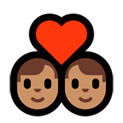 Emoji 👨🏽‍❤️‍👨🏽 Coppia Con Cuore - Uomo: Carnagione Olivastra, Uomo: Carnagione Olivastra su Microsoft Windows 10 October 2018 Update.