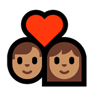 Émoji 👨🏽‍❤️‍👩🏽 Couple Avec Cœur - Homme: Peau Légèrement Mate, Femme: Peau Légèrement Mate sur Microsoft Windows 10 October 2018 Update.