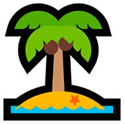 Emoji 🏝️ Isola Deserta su Microsoft Windows 10 October 2018 Update.