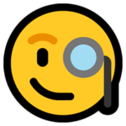 Emoji 🧐 Faccina Con Monocolo su Microsoft Windows 10 October 2018 Update.