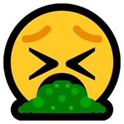 🤮 Emoji kotzendes Gesicht Microsoft Windows 10 October 2018 Update.