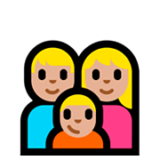 👪🏼 Emoji Familia, Tono De Piel Claro Medio en Microsoft Windows 10 October 2018 Update.