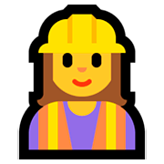👷‍♀️ Emoji Pedreira na Microsoft Windows 10 October 2018 Update.