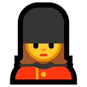 💂‍♀️ Emoji Guardia Mujer en Microsoft Windows 10 October 2018 Update.