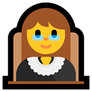 👩‍⚖️ Emoji Jueza en Microsoft Windows 10 October 2018 Update.