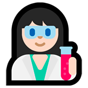 Emoji 👩🏻‍🔬 Scienziata: Carnagione Chiara su Microsoft Windows 10 October 2018 Update.