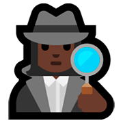 🕵🏿‍♀️ Emoji Detective Mujer: Tono De Piel Oscuro en Microsoft Windows 10 October 2018 Update.