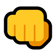 Emoji 👊 Pugno Chiuso su Microsoft Windows 10 October 2018 Update.