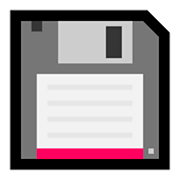 Emoji 💾 Floppy Disc su Microsoft Windows 10 October 2018 Update.