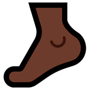 🦶🏿 Emoji Fuß: dunkle Hautfarbe Microsoft Windows 10 October 2018 Update.
