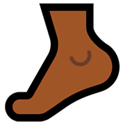 🦶🏾 Emoji Fuß: mitteldunkle Hautfarbe Microsoft Windows 10 October 2018 Update.