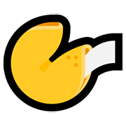 Emoji 🥠 Biscotto Della Fortuna su Microsoft Windows 10 October 2018 Update.