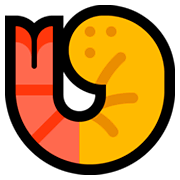 Emoji 🍤 Gambero Fritto su Microsoft Windows 10 October 2018 Update.