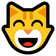 😸 Emoji grinsende Katze mit lachenden Augen Microsoft Windows 10 October 2018 Update.