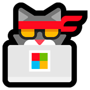 Émoji 🐱‍💻 Chat pirate sur Microsoft Windows 10 October 2018 Update.