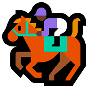 🏇🏿 Emoji Pferderennen: dunkle Hautfarbe Microsoft Windows 10 October 2018 Update.