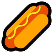 Émoji 🌭 Hot Dog sur Microsoft Windows 10 October 2018 Update.