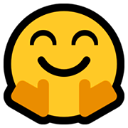 🤗 Emoji Cara Con Manos Abrazando en Microsoft Windows 10 October 2018 Update.
