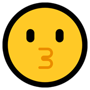😗 Emoji küssendes Gesicht Microsoft Windows 10 October 2018 Update.