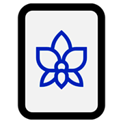 Emoji 🀣 Mahjong - Orchidea su Microsoft Windows 10 October 2018 Update.