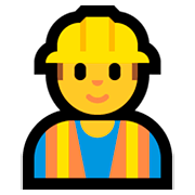 👷‍♂️ Emoji Obrero Hombre en Microsoft Windows 10 October 2018 Update.