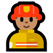 Émoji 👨🏽‍🚒 Pompier Homme : Peau Légèrement Mate sur Microsoft Windows 10 October 2018 Update.