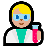 Emoji 👨🏼‍🔬 Scienziato: Carnagione Abbastanza Chiara su Microsoft Windows 10 October 2018 Update.