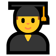👨‍🎓 Emoji Estudiante Hombre en Microsoft Windows 10 October 2018 Update.