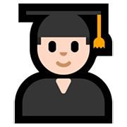 Emoji 👨🏻‍🎓 Studente: Carnagione Chiara su Microsoft Windows 10 October 2018 Update.