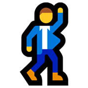 Emoji 🕺 Uomo Che Balla su Microsoft Windows 10 October 2018 Update.