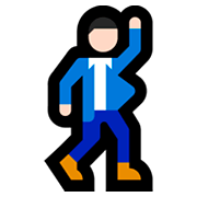 Emoji 🕺🏻 Uomo Che Balla: Carnagione Chiara su Microsoft Windows 10 October 2018 Update.