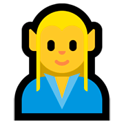 Emoji 🧝‍♂️ Elfo Uomo su Microsoft Windows 10 October 2018 Update.