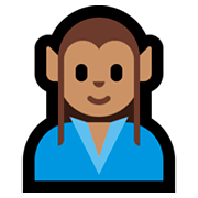 Emoji 🧝🏽‍♂️ Elfo Uomo: Carnagione Olivastra su Microsoft Windows 10 October 2018 Update.