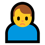 🙍‍♂️ Emoji Homem Franzindo A Sobrancelha na Microsoft Windows 10 October 2018 Update.