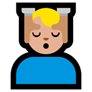 Emoji 💆🏼‍♂️ Uomo Che Riceve Un Massaggio: Carnagione Abbastanza Chiara su Microsoft Windows 10 October 2018 Update.