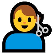 Emoji 💇‍♂️ Taglio Di Capelli Per Uomo su Microsoft Windows 10 October 2018 Update.
