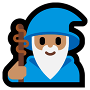 🧙🏽‍♂️ Emoji Mago: Tono De Piel Medio en Microsoft Windows 10 October 2018 Update.