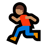Emoji 🏃🏽‍♂️ Uomo Che Corre: Carnagione Olivastra su Microsoft Windows 10 October 2018 Update.