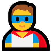 Emoji 🦸‍♂️ Supereroe Uomo su Microsoft Windows 10 October 2018 Update.