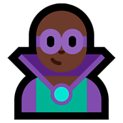 🦹🏿‍♂️ Emoji Homem Supervilão: Pele Escura na Microsoft Windows 10 October 2018 Update.