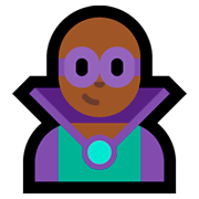 🦹🏾‍♂️ Emoji Homem Supervilão: Pele Morena Escura na Microsoft Windows 10 October 2018 Update.