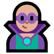 Emoji 🦹🏼‍♂️ Supercattivo Uomo: Carnagione Abbastanza Chiara su Microsoft Windows 10 October 2018 Update.