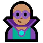 🦹🏽‍♂️ Emoji Homem Supervilão: Pele Morena na Microsoft Windows 10 October 2018 Update.