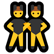 Emoji 👯‍♂️ Uomini Con Orecchie Da Coniglio su Microsoft Windows 10 October 2018 Update.