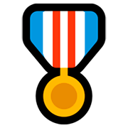 Emoji 🎖️ Medaglia Militare su Microsoft Windows 10 October 2018 Update.