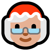 🤶🏼 Emoji Weihnachtsfrau: mittelhelle Hautfarbe Microsoft Windows 10 October 2018 Update.