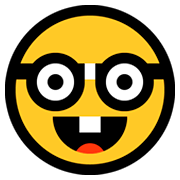 Emoji 🤓 Faccina Nerd su Microsoft Windows 10 October 2018 Update.