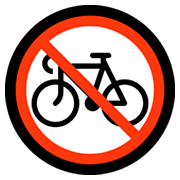 Emoji 🚳 Segnale Di Divieto Di Transito Delle Biciclette su Microsoft Windows 10 October 2018 Update.