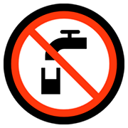 Emoji 🚱 Simbolo Di Acqua Non Potabile su Microsoft Windows 10 October 2018 Update.