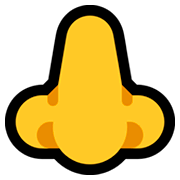 Emoji 👃 Naso su Microsoft Windows 10 October 2018 Update.